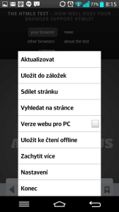 Internetový prohlížeč: možnosti stránky