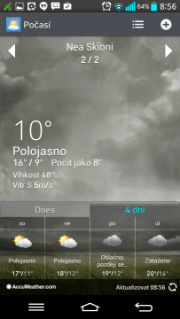 Počasí: zobrazení jiného místa