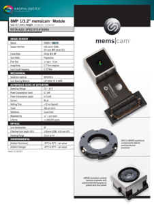 detaily fotoaparátu MEMS