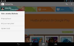 Obchod Play 4.4.21 - nové menu
