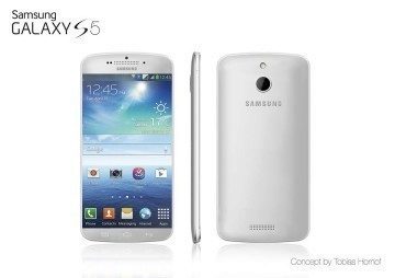 Návrh možného vzhledu Samsungu Galaxy S5 dle Tobiase Hornofa