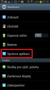 Otevřete sekci Aplikace
