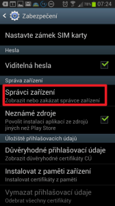 Přejděte do sekce Správci zařízení