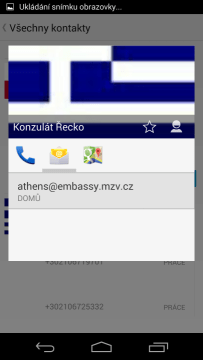 Informace o kontaktu - e-mailové adresy