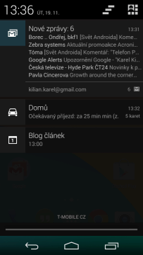 Průhledná oznamovací oblast