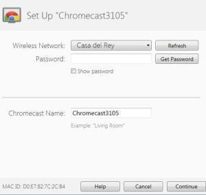 Chromecast - notebook nastavení