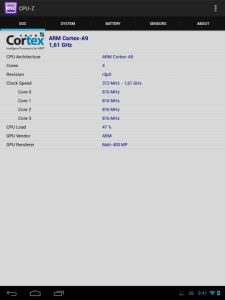 Informace o procesoru z aplikace CPU-Z