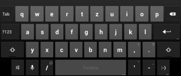 Výchozí systémová klávesnice