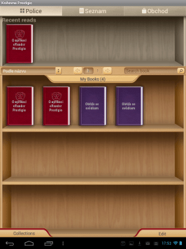 eReader Prestigio: knihovnička