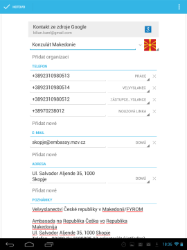 Lidé: podrobnosti kontaktu
