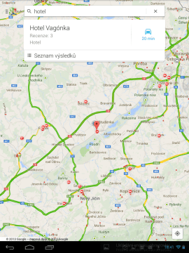 Mapy: vyhledání místa