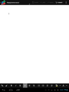 OfficeSuite - editace textového dokumentu