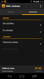 SMS Jízdenka: statistiky