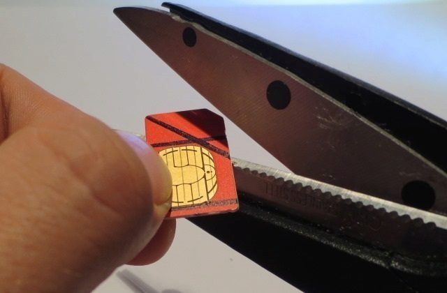 oříznutí microSIM nanoSIM v domácích podmínkách