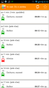 MHD Plzeň: odjezdové JŘ