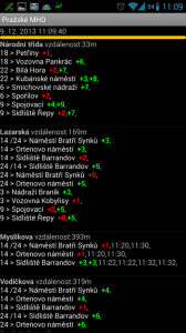Pražské MHD: odjezdy s relativním časem
