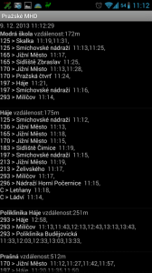 Pražské MHD: odjezdy