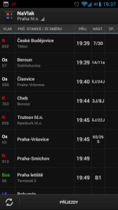 NaVlak – Nádražní tabule: příjezdy vlaků