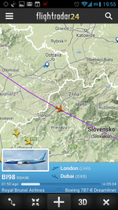 Flightradar24: informace o letadle