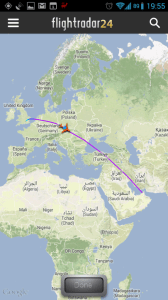 Flightradar24: trasa letu