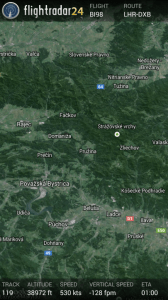 Flightradar24: pohled z letadla