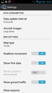 Flightradar24: nastavení