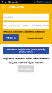 Jízdenky: vyhledání spojení