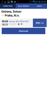 Jízdenky: rezervace