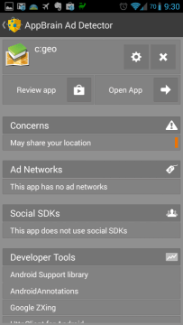 AppBrain Ad Detector - podrobnosti o aplikaci