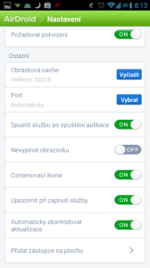 AirDroid: nastavení