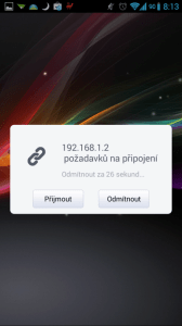 AirDroid: požadavek na připojení