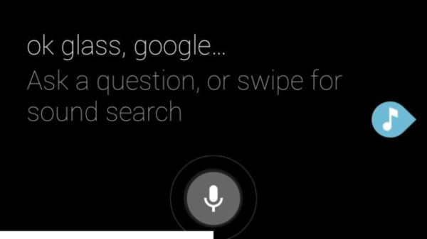 Google Glass zadavani vyhledavani + muzika