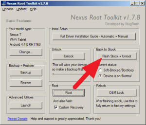 Flash stock + Unroot