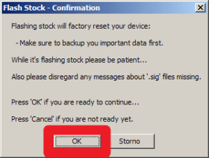 Potvrzení flashnutí originální ROMky
