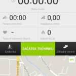 Runtastic – úvodní obrazovka