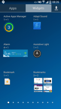 Snímek obrazovky z Androidu 4.4 KitKat pro Samsung Galaxy S4