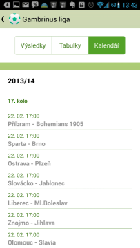Sport.cz: kalendář fotbalové ligy