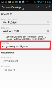 Gateway většinou vyplnit nemusíte