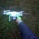 DJI Phantom Vision 2 pohled v trávě