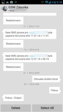 Dávkové mazání SMS