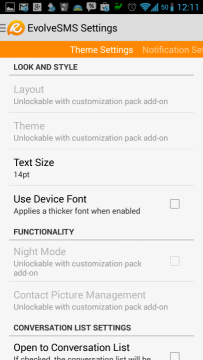 Možnosti Theme Settings