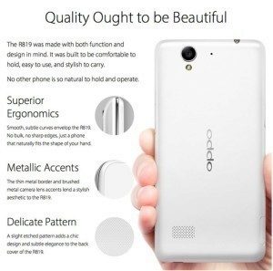 Oppo R819 back