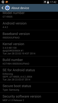 Android 4.4.2 KitKat pro Samsung Galaxy S4 (GT-I9505)