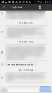 Režim práce s více SMS současně