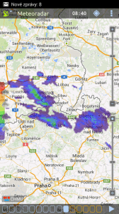 Meteoradar: přiblížení oblasti