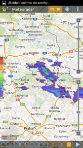 Meteoradar: výhled na hodinu dopředu