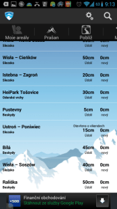 Sníh a sněhové zpravodajství: seznam lyžařských středisek