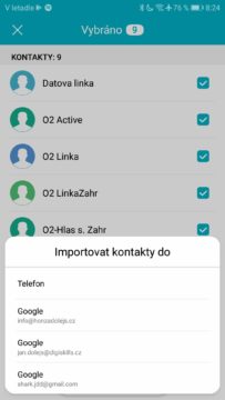Android kontakty na SIM