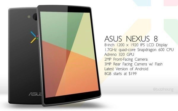Spolu s novou verzí systému bude uveden osmipalcový tablet Nexus 8