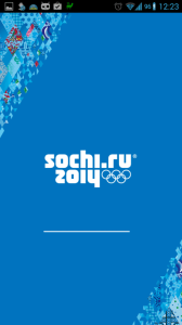 Sochi 2014 Results: úvodní obrazovka